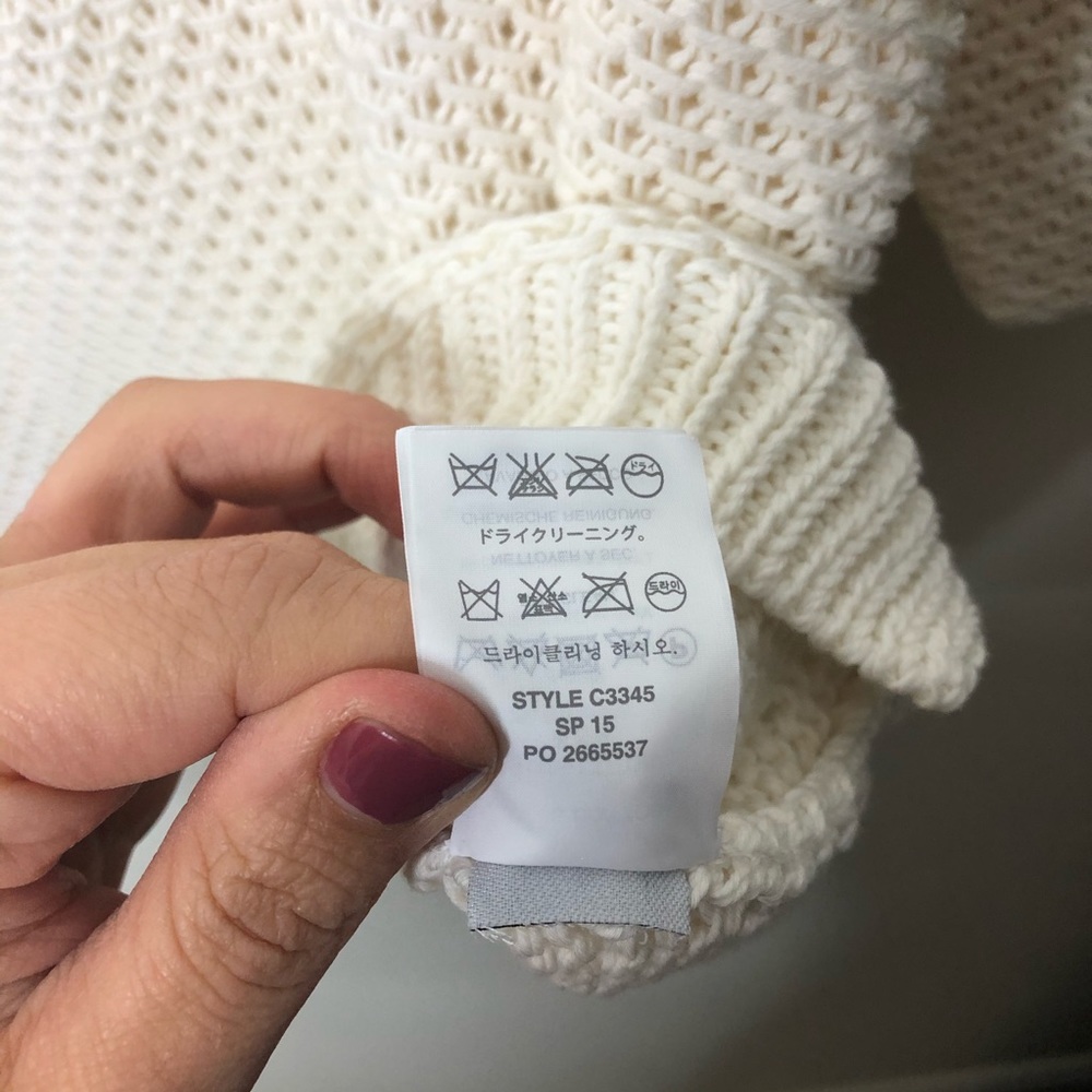 J. Crew Short Sleeve Open Stitch White Sweater - Picture 7 of 7